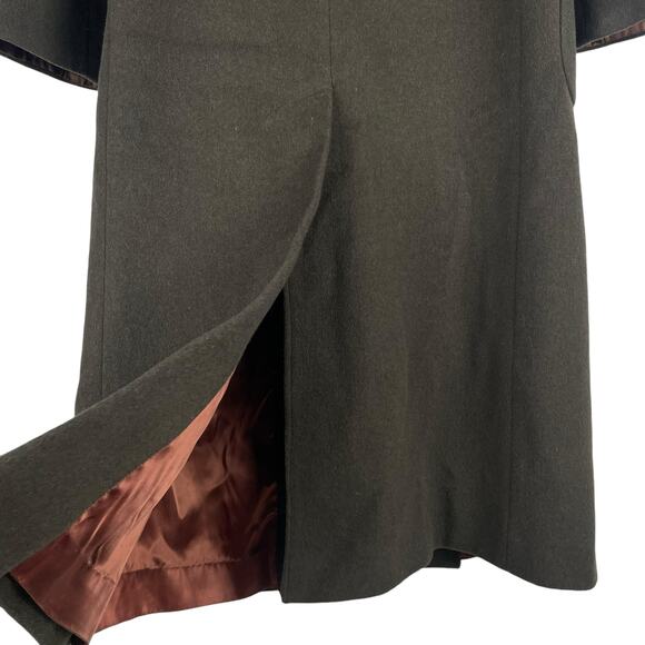 Talbots Wool Cashmere Silk Blend Long Coat Floor Length Green Size 1X - Picture 8 of 10